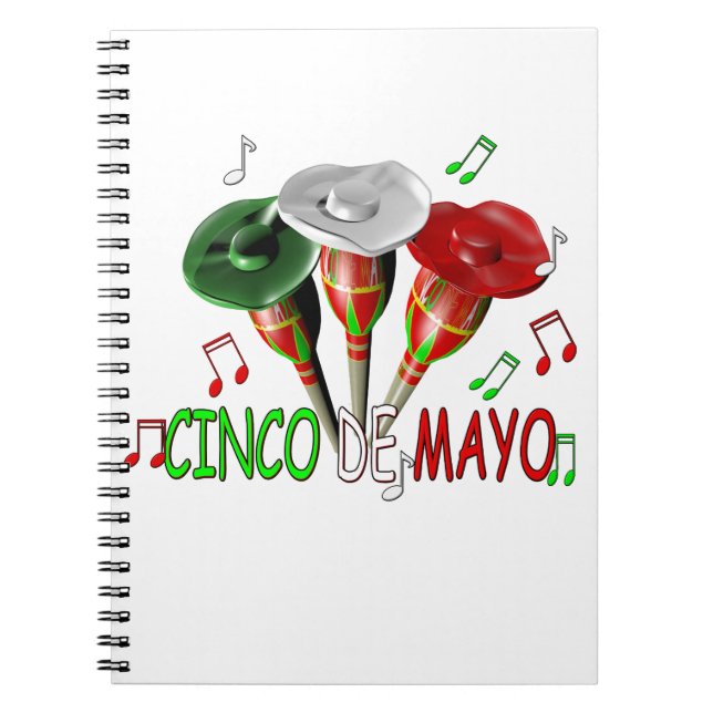 Happy Cinco de Mayo Spiral Notebook (Front)