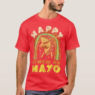 Happy Cinco De Mayo Taco Celebration Food Dabbing T-Shirt