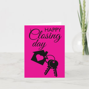 Happy Closing Day Real EstateFolded Thank You Card