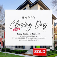 Happy Closing Day Realtor Minimalist Personalised