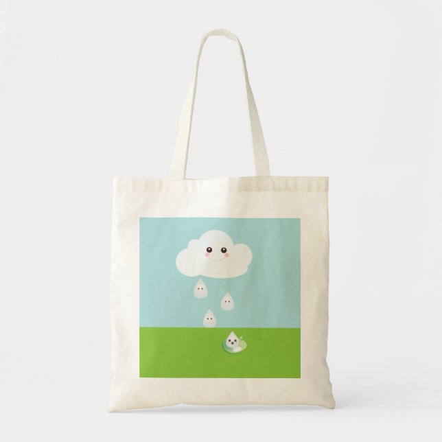 Happy Cloud Canvas Bag (Front)
