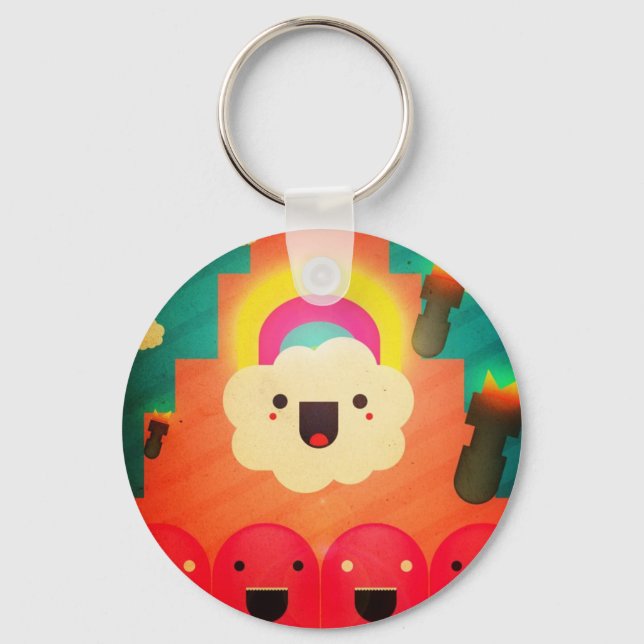 Happy Cloud Key Ring (Front)