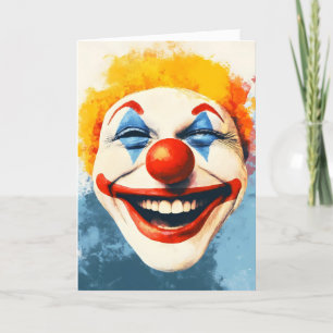 Happy Clown April Fools Day Holiday Card