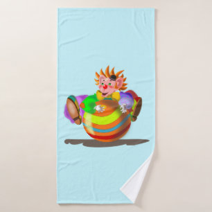 Happy Clown Bath Towel