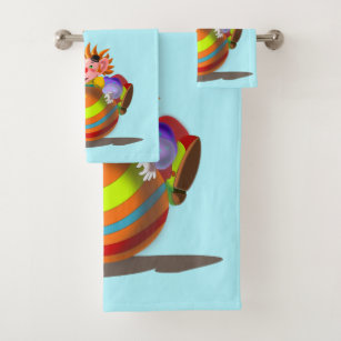 Happy Clown Bath Towel Set - Customisable