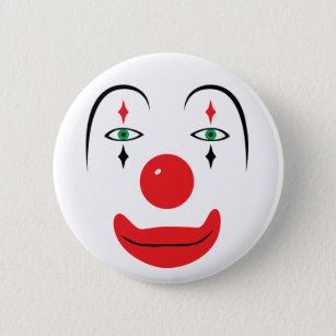 Happy Clown Face 6 Cm Round Badge