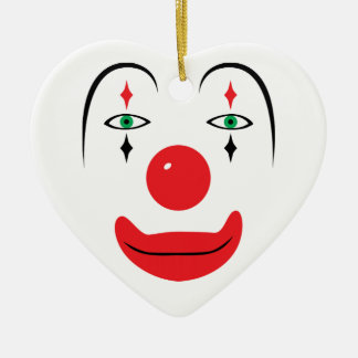 Happy Clown Face Ceramic Tree Decoration