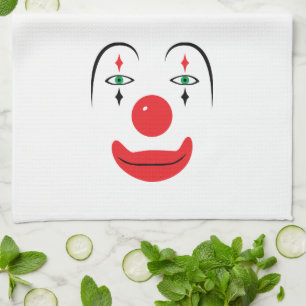 Happy Clown Face Tea Towel