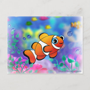 Happy Clown Fish Postcard