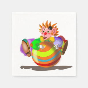 Happy Clown Napkins Circus