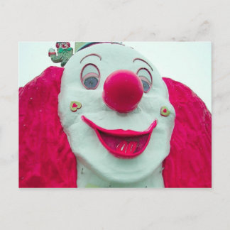 Happy clown postcard