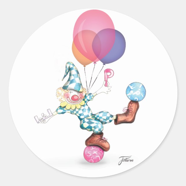 Happy Clown Sticker (Front)