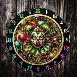 Happy Clown with Colourful Balloons Dartboard
