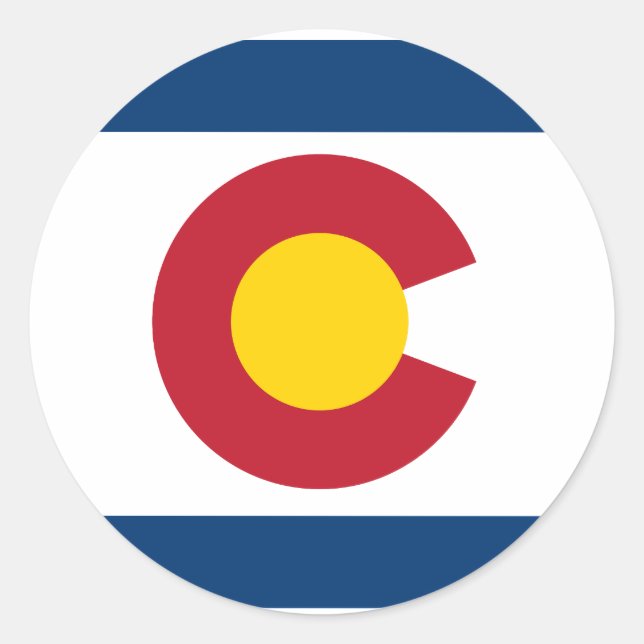 Happy Colorado Day!  Classic Round Sticker (Front)