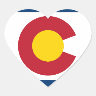 Happy Colorado Day!  Heart Sticker