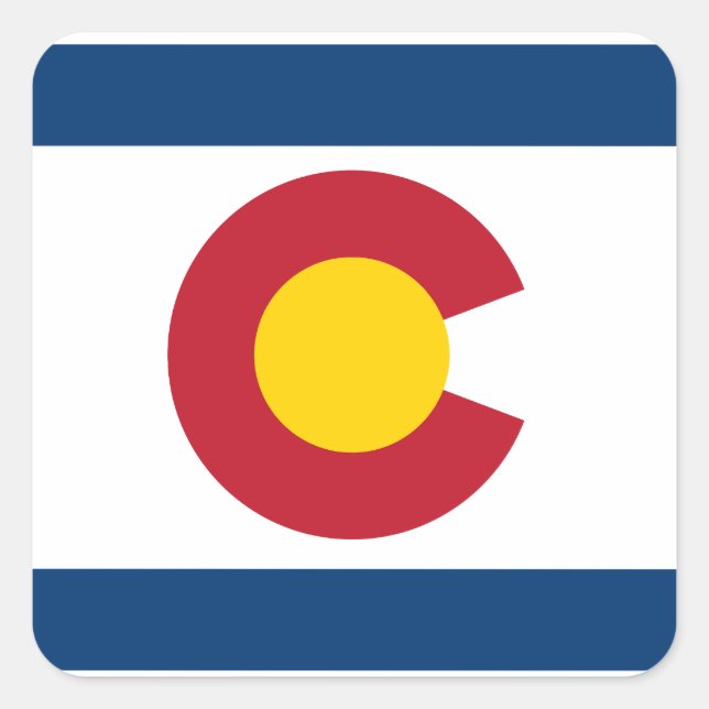 Happy Colorado Day!  Square Sticker (Front)