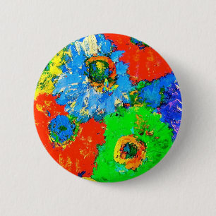 HAPPY COLORS 6 CM ROUND BADGE
