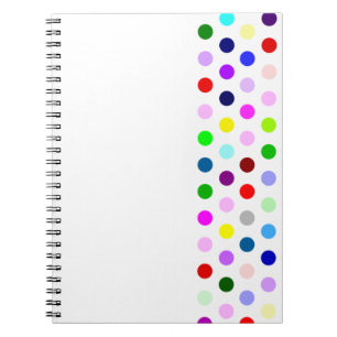happy colourful dots notebook