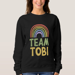 Happy Colourful Team Tobi Rainbow Pride Green Yell Sweatshirt