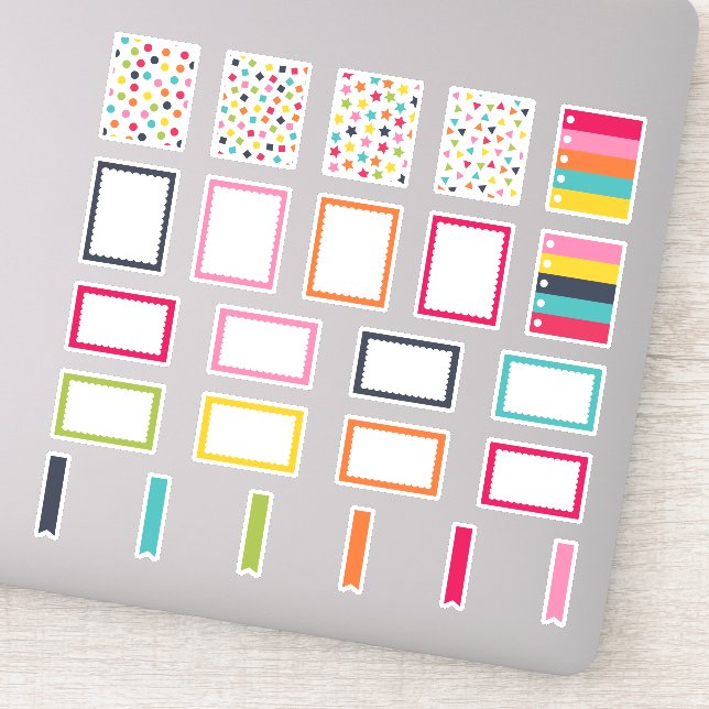 Happy Colours | Full Half Box Planner Stickers (Detail)