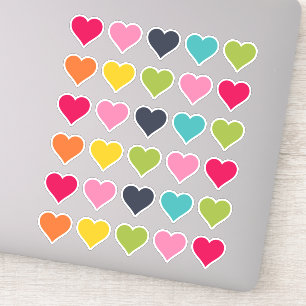 Happy Colours   Heart Planner Stickers