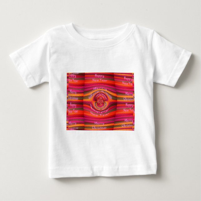Happy Colours Merry Christmas Happy New Year  Desi Baby T-Shirt (Front)