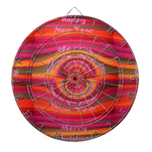 Happy Colours Merry Christmas Happy New Year Desi Dartboard