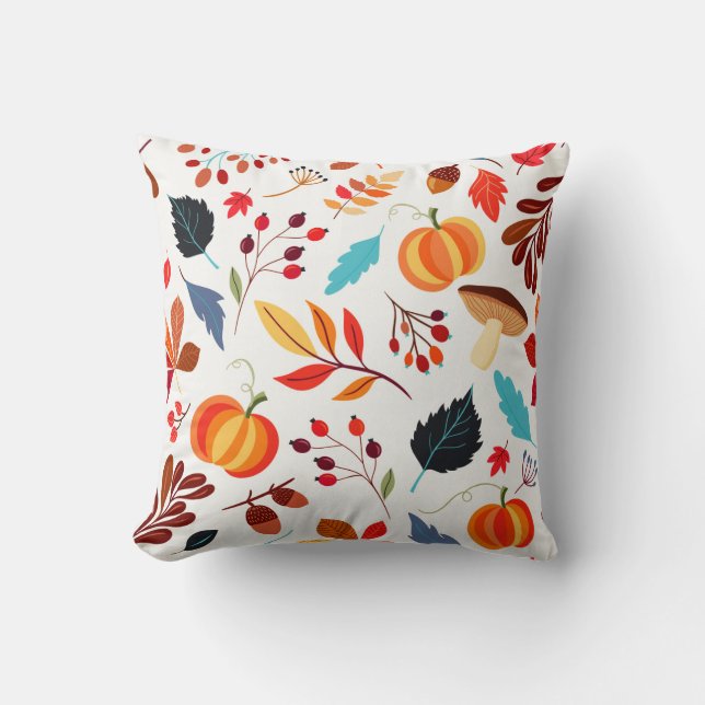 Happy Colours Throw Pillow (Front)