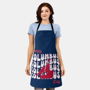 Happy Columbus Day   Apron