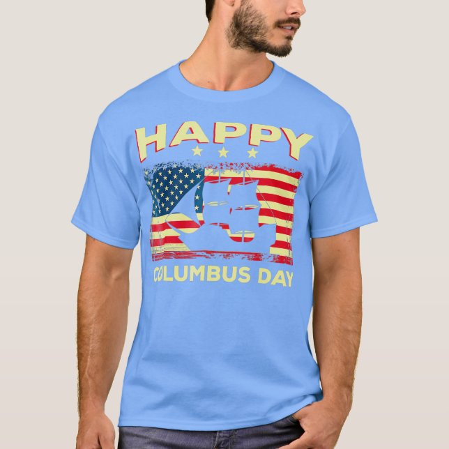 Happy Columbus Day  Discovery Italian Eplorer T-Shirt (Front)