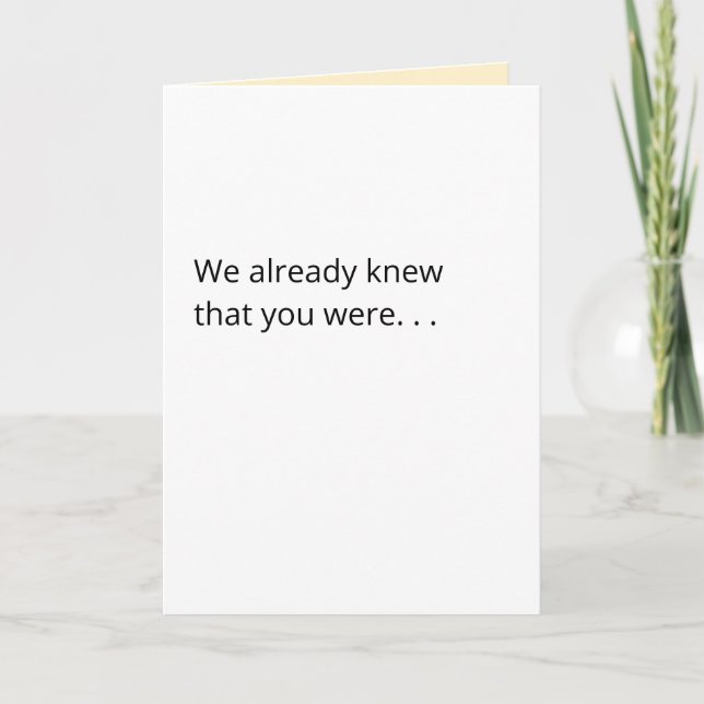 Happy coming out card for LBGTQ+ pride Congrats (Front)