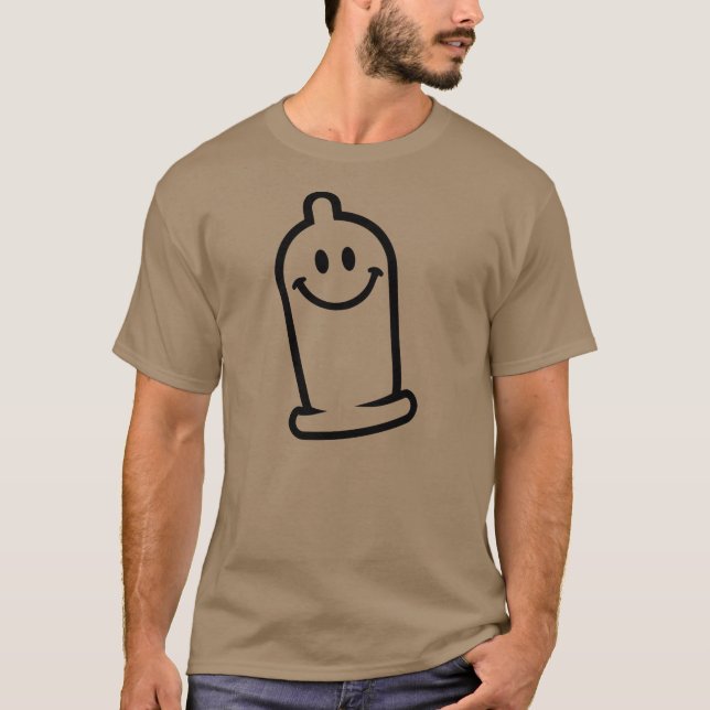 Happy condom face T-Shirt (Front)