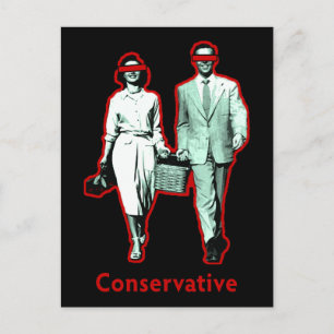 Happy Conservative Couple Postcard