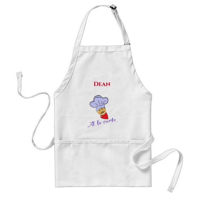 Happy Cook Chef Customise with Name Adult Apron (Front)