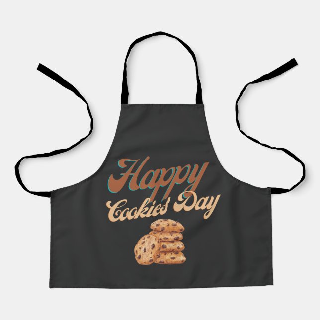 Happy Cookies Day, National Cookie Day Apron (Front)