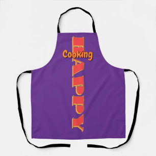 Happy Cooking Purple Apron