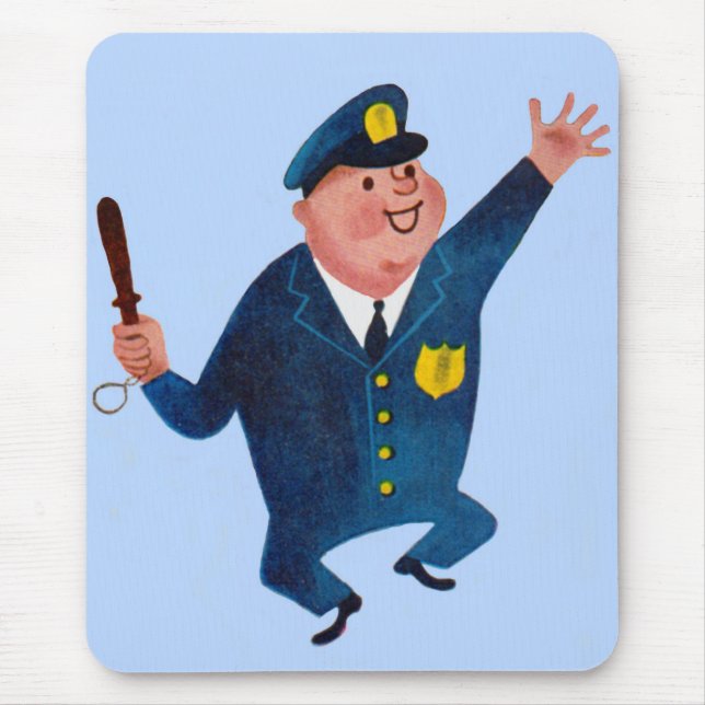 happy cop mouse pad (Front)