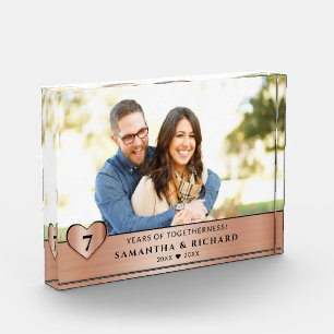 Happy Copper Anniversary 7th Wedding Anniversary Photo Block