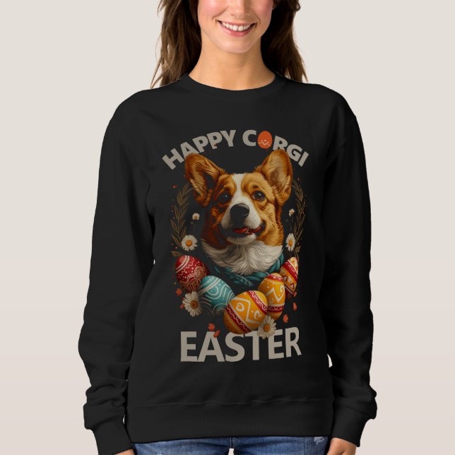 Happy Corgi Easter Sweatshirt (Front)
