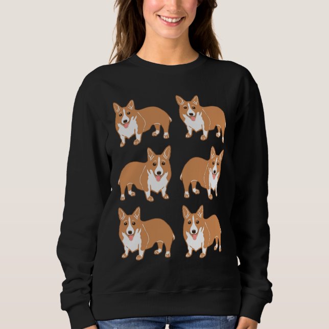 Happy Corgi Pattern Sweatshirt (Front)