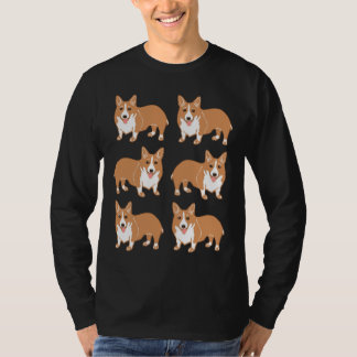 Happy Corgi Pattern T-Shirt