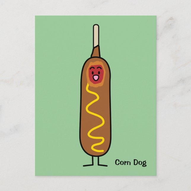 Happy Corn Dog Postcard (Front)
