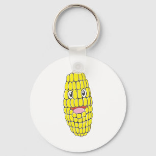Happy Corn Vegetable Key Ring