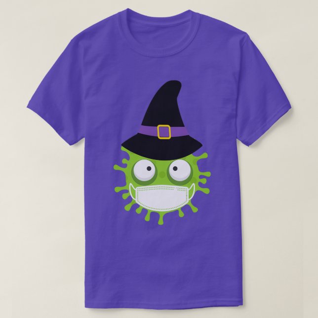 Happy Coronaween Halloween 2020 Coronavirus Witch  T-Shirt (Design Front)