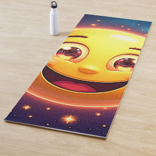 Happy Cosmic Eyes Emoji Yoga Mat