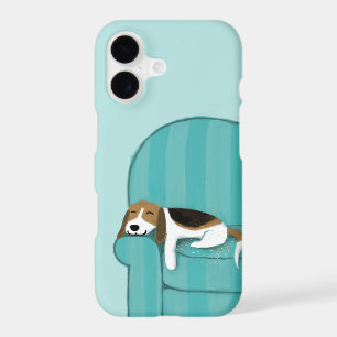 Happy Couch Dog Cute Beagle Fun Animal Art