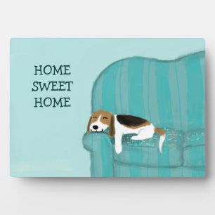 Happy Couch Dog - Home Sweet Home Beagle Plaque