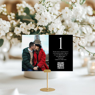 Happy Couple Photo Sharing QR Code Table Number