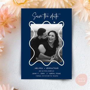 Happy Couple Save the date wedding announcement