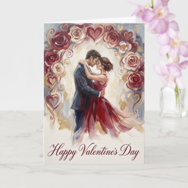 Happy Couple Valentine Card (Orchid)